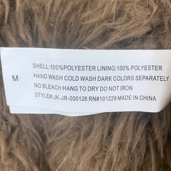 Ashley International Mocha Faux Fur Jacket - Picture 9 of 9